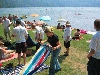 Eintreffen am erfrischenden Vulkansee...