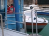 Der Bootsanleger fr Krankentransportboote