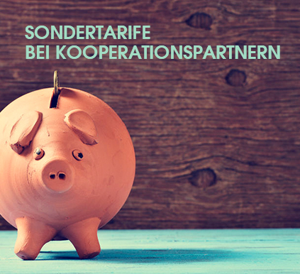 Spare Geld: Sondertarife
bei Kooperationspartnern